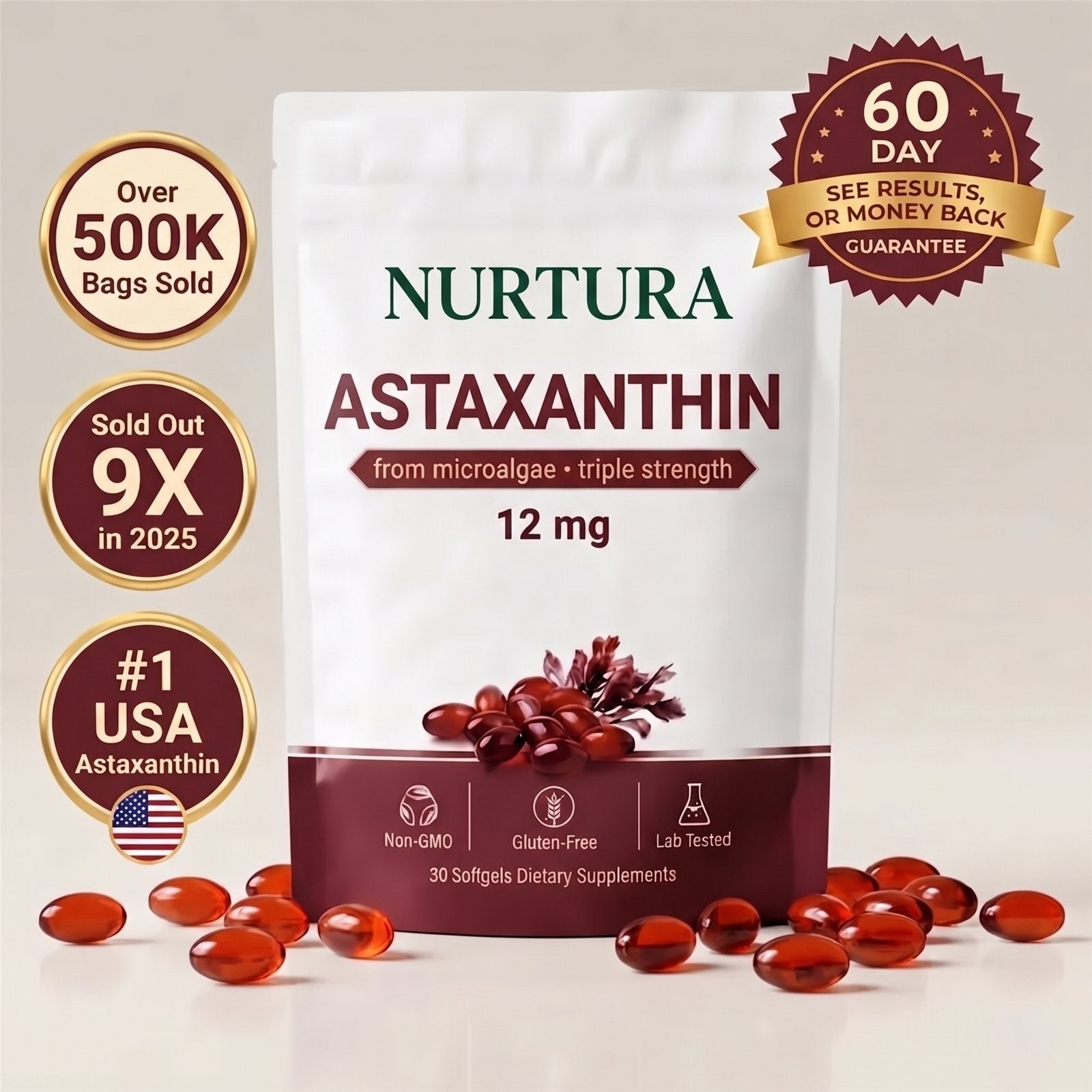 Nurtura Astaxanthin Softgels