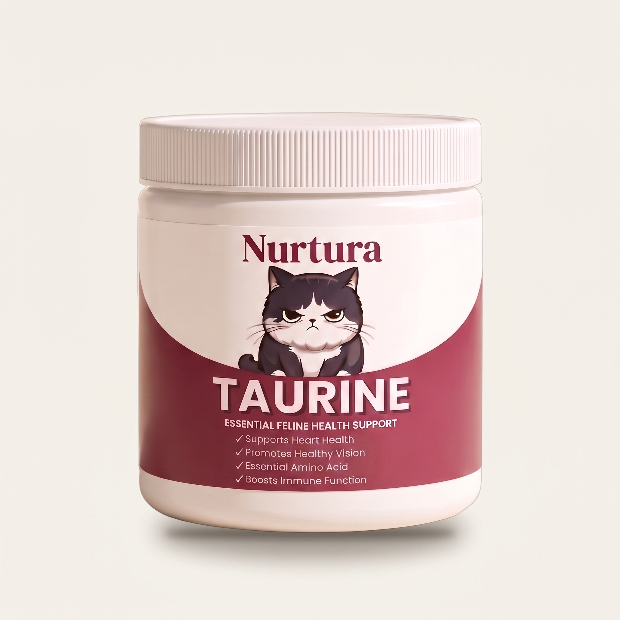 Nurtura Taurine for Cats tub, front packshot