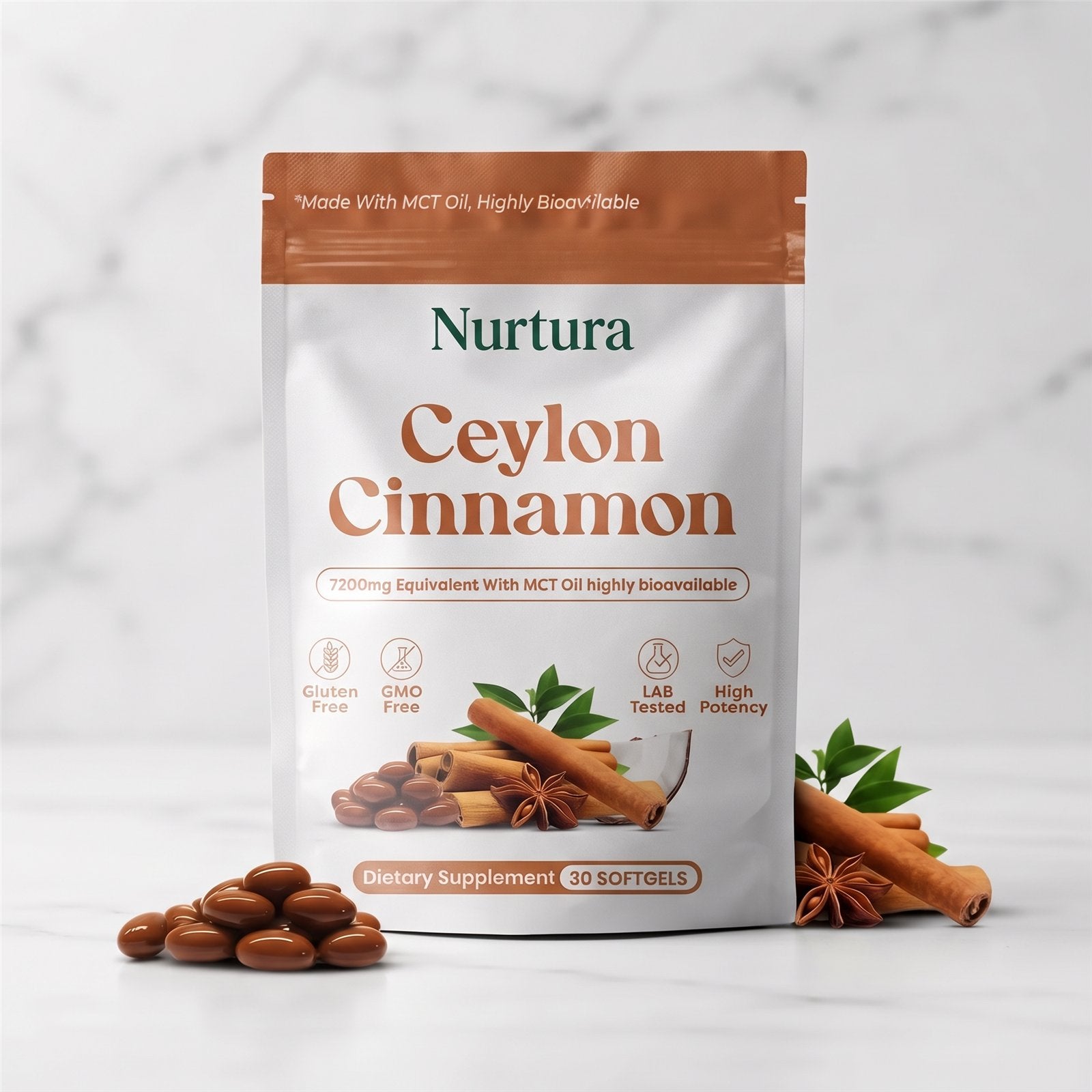 Nurtura Ceylon Cinnamon Softgels