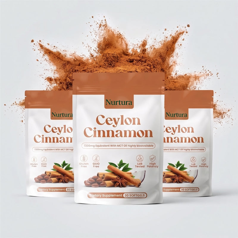 Nurtura Ceylon Cinnamon Softgels, three pack