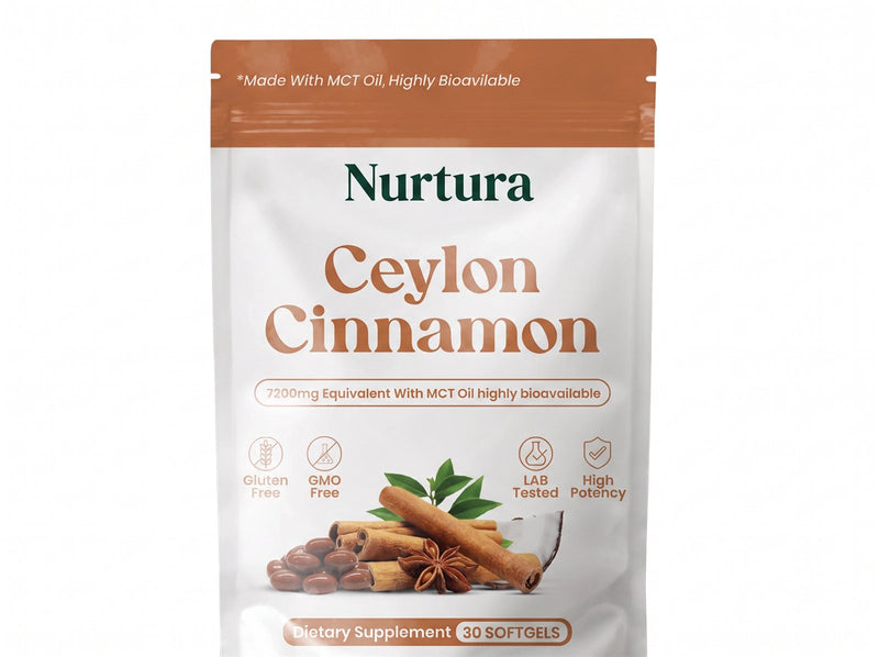 Nurtura Ceylon Cinnamon Softgels pouch
