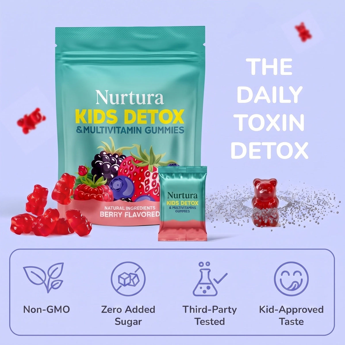 Nurtura Kids Detox & Multivitamin Gummies