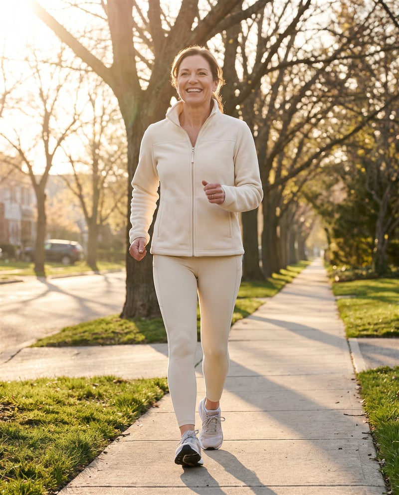 Week 8: power walking in the morning with energy