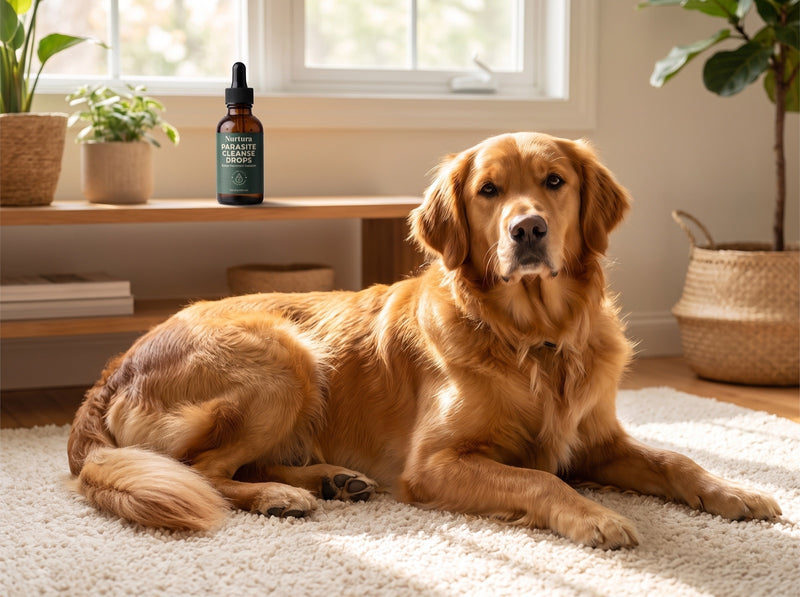 Maintenance: a glossy happy dog