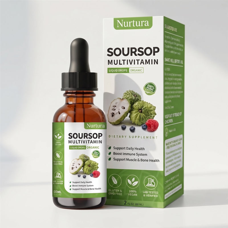 Week 4: Nurtura Soursop Extract Drops on the counter