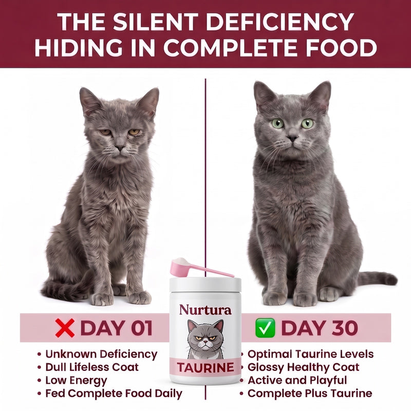 Nurtura Taurine for Cats: how one scoop supports digestion, kidneys, coat and parasite defence